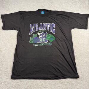 Vintage 1992 Joe Cool Atlantic City NJ Graphic T-Shirt Black XXXL Single Stitch